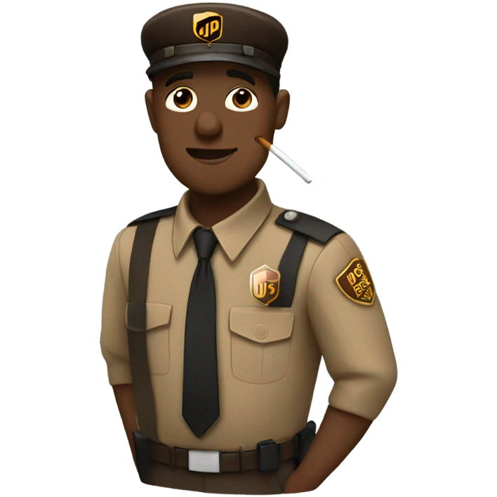 UPS man smoking cigarette  emoji