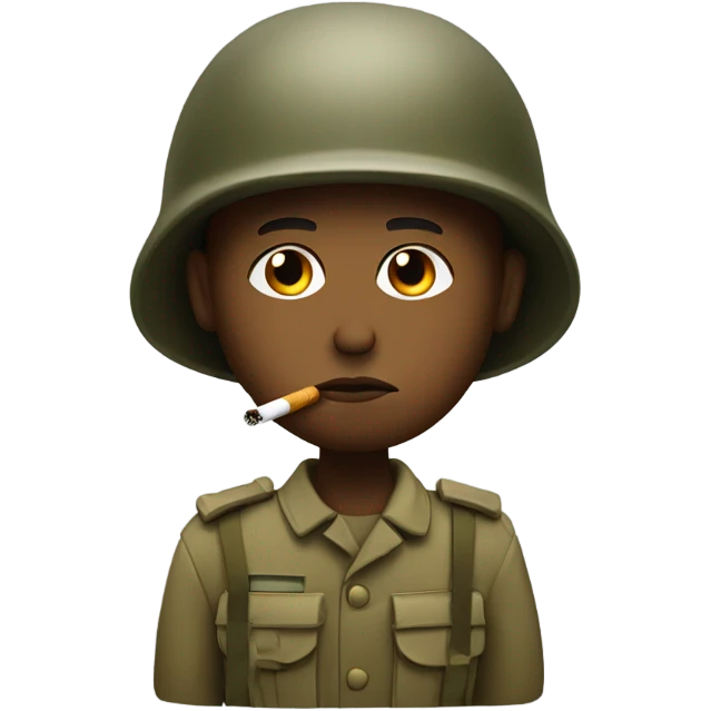 Soldier smoking cigarette emoji