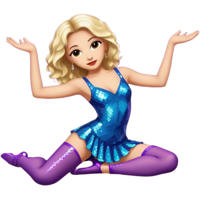 Light skin sexy dancer lying on stage emoji