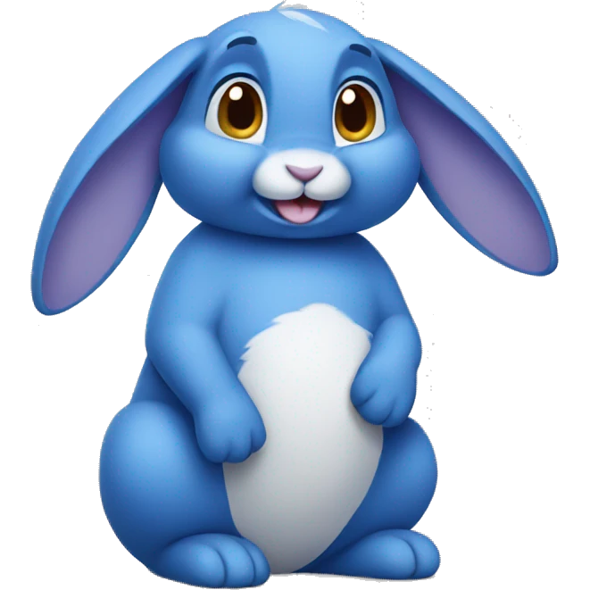 blue rabbit  emoji