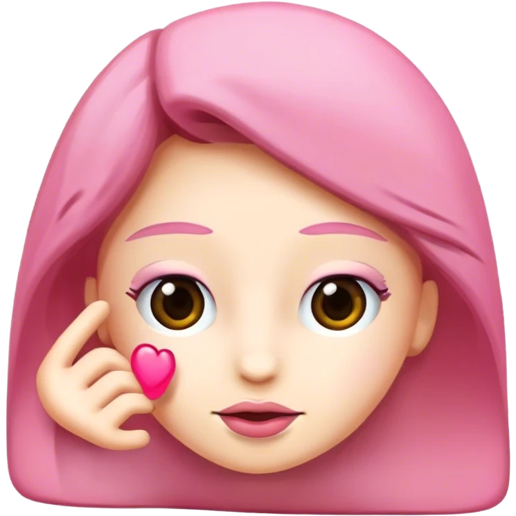 Pembe başörtülü kız emoji