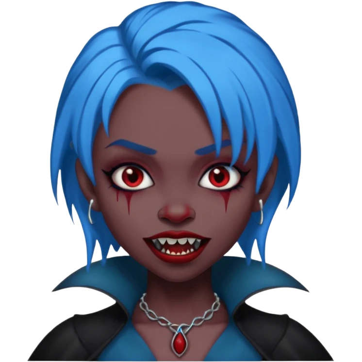 blue haired vampire black girl emoji