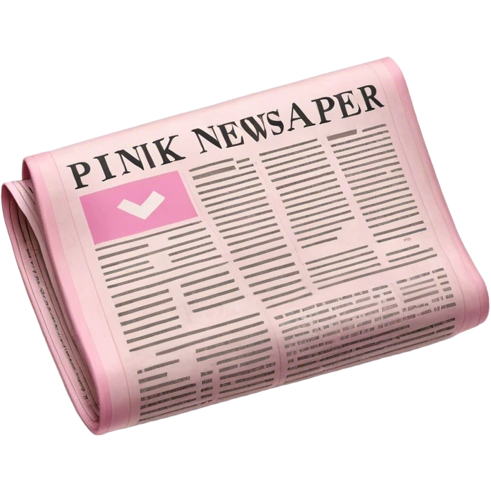 pink newspaper emoji