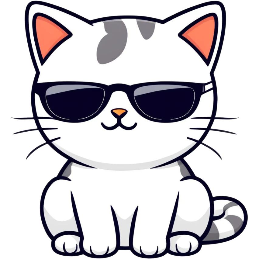 Cat with sunglasses emoji