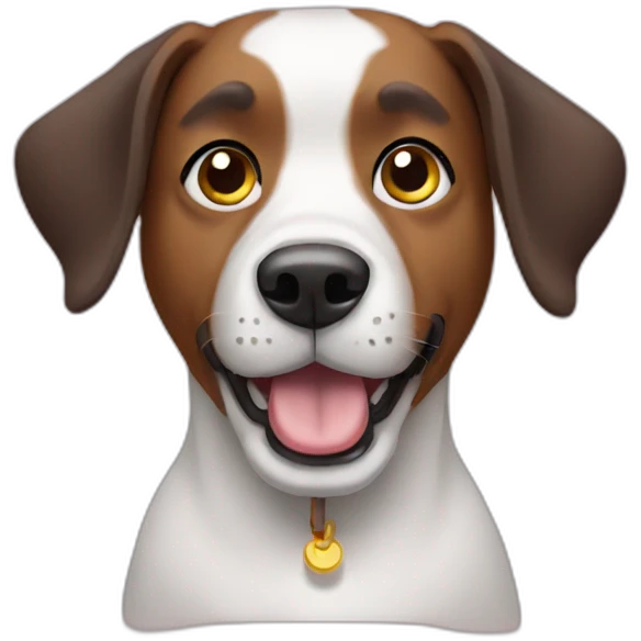 Dog using mobile  emoji