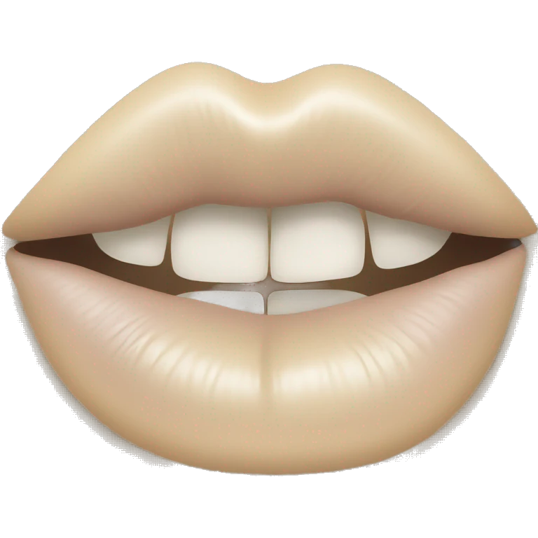 Pastel Beige lips emoji