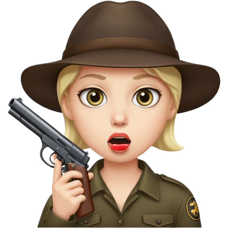 Blow my brains out with gun in mouth emoji