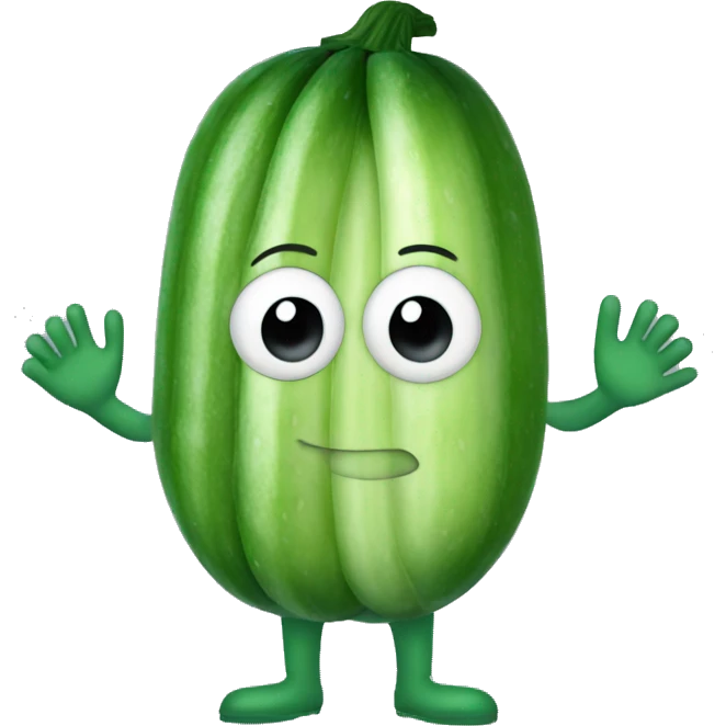 cucumber person with gloves emoji