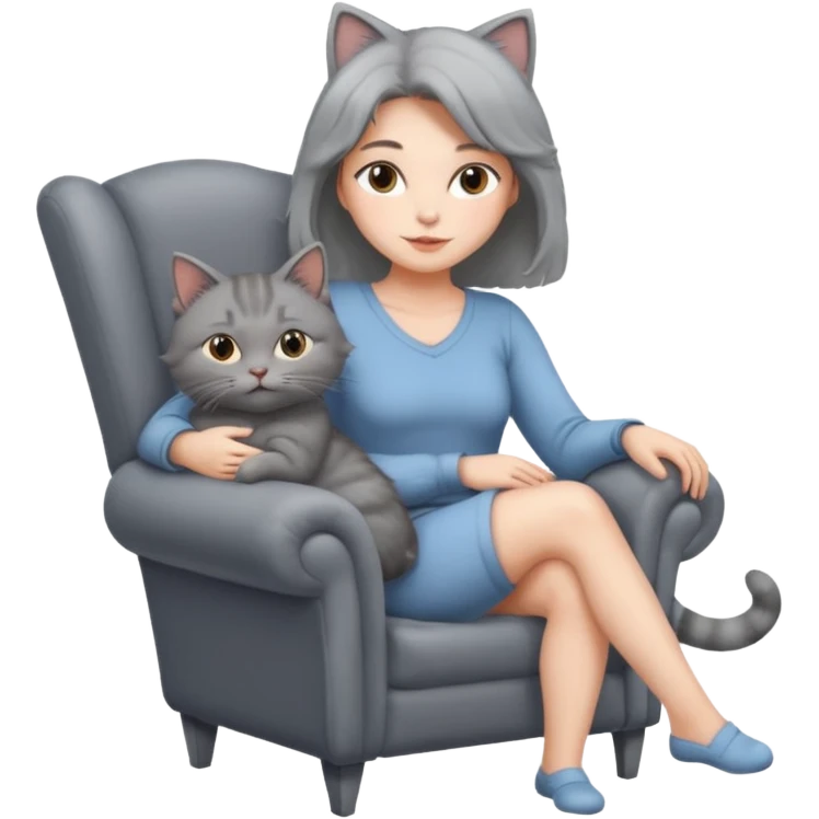 woman with cat emoji