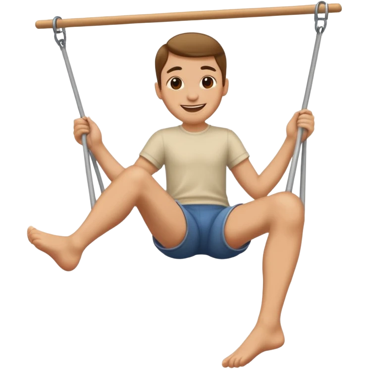 feet swinging while smiling face emoji