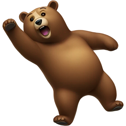 A bear doing a backflip  emoji