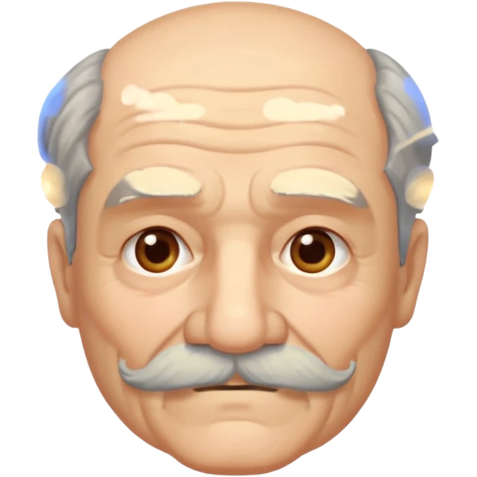 mustached elderly man emoji