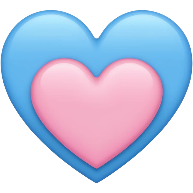 Coração com as cores da bandeira trans  emoji