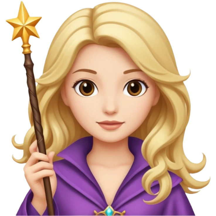 beautiful-haired woman with a wand emoji