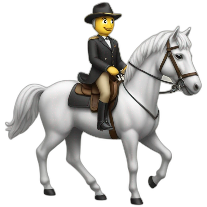 Un monsieur sur un cheval emoji