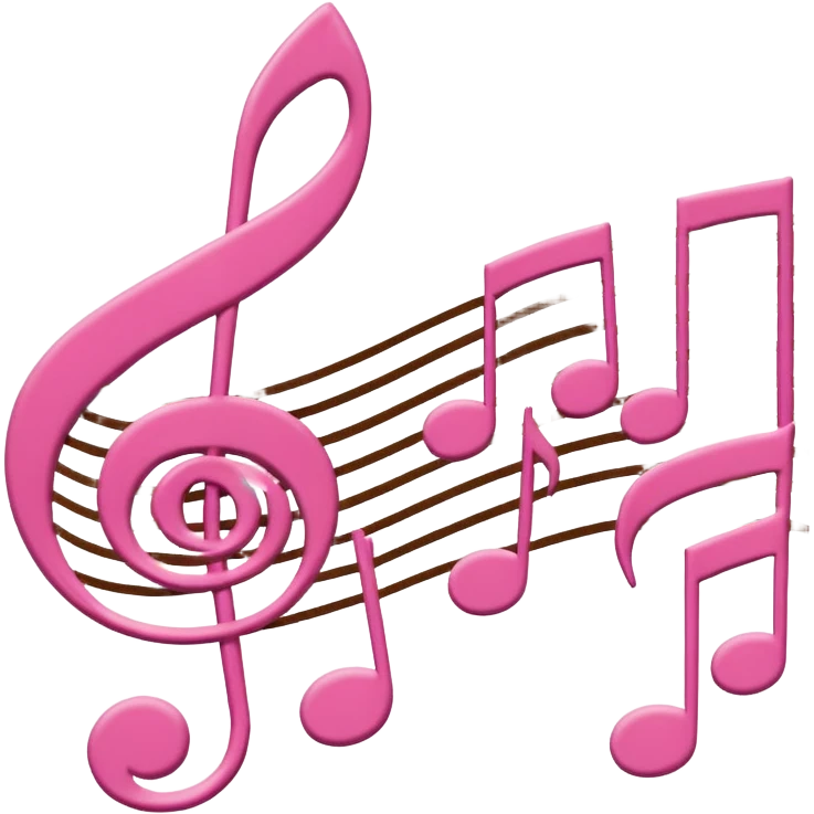 pink and brown polka dot music notes emoji