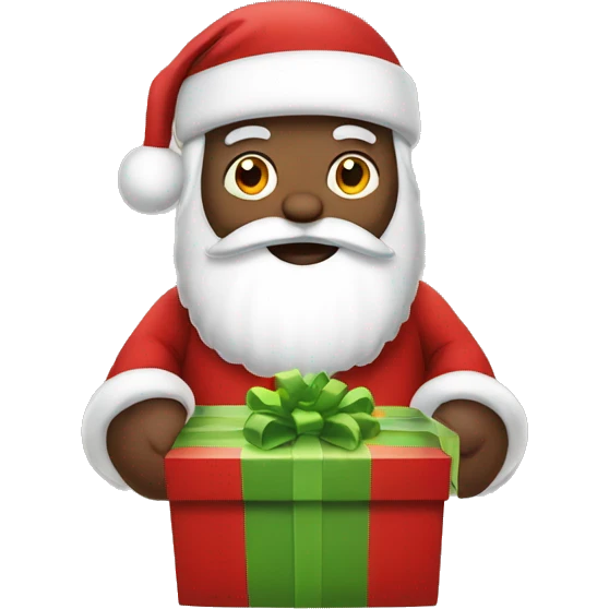 Santa holding gifts emoji