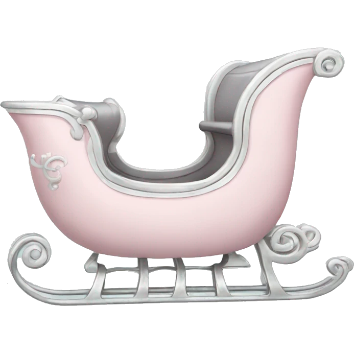 pale pink sleigh with silver  emoji