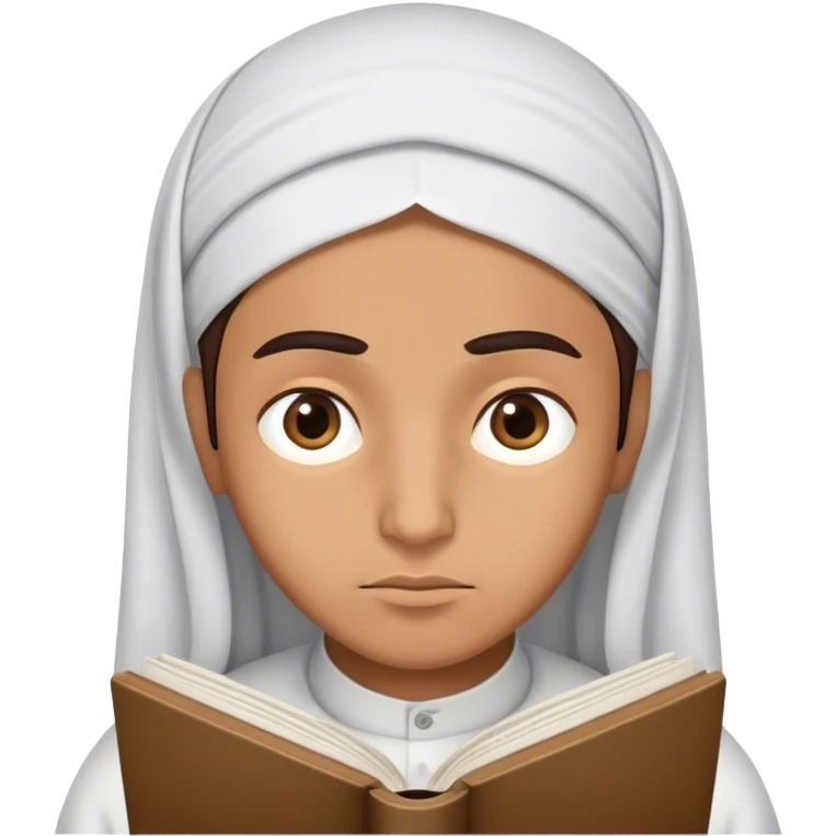 muslim reading with difficulty emoji