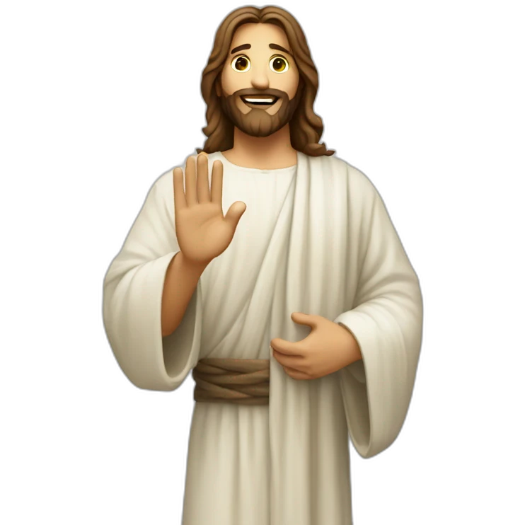 jesus saying Hi emoji
