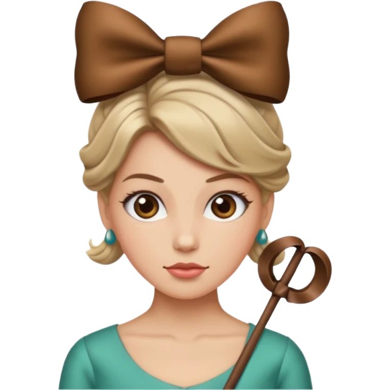 Moño con una mujer emoji