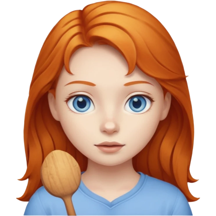 Ginger girl with blue eyes emoji