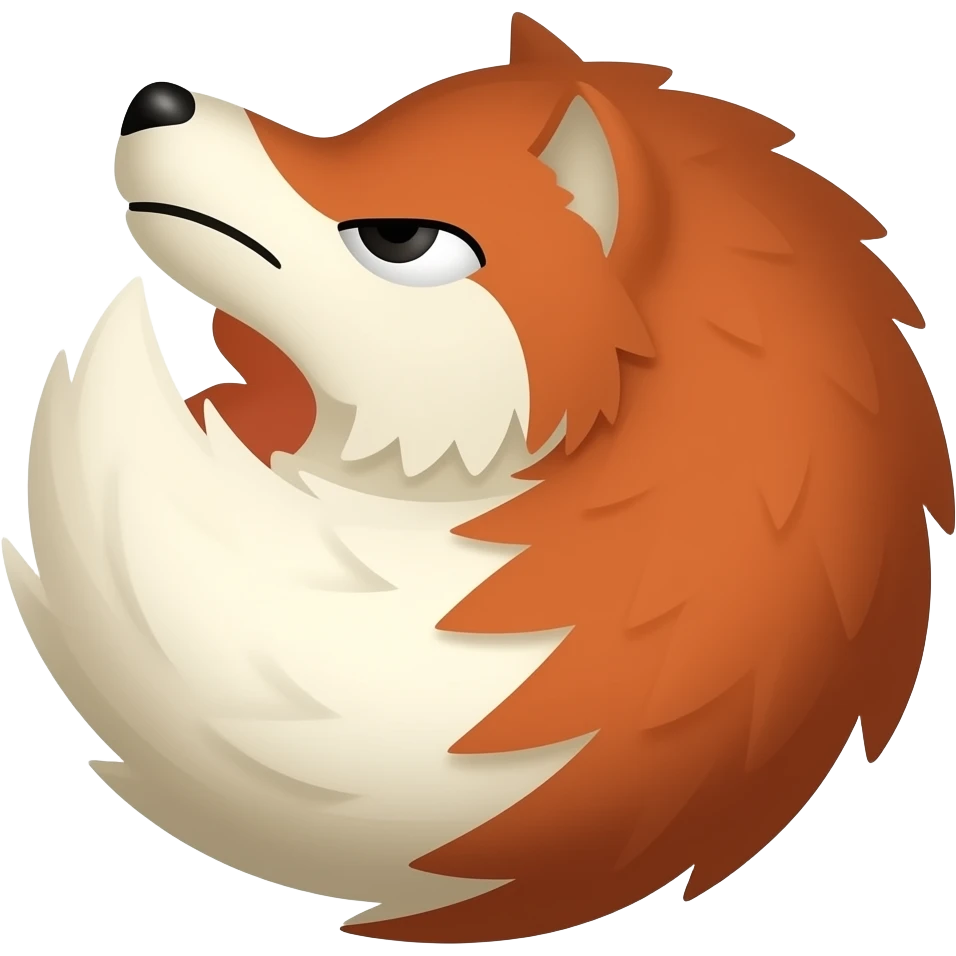 Red wolf tail emoji