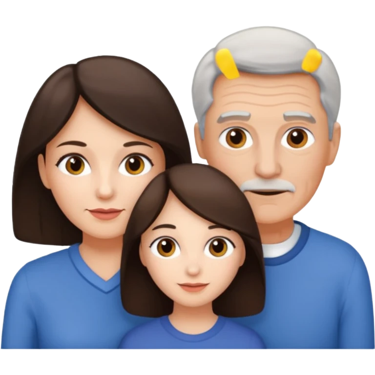  Older Couple with girlfriend brunettes emoji