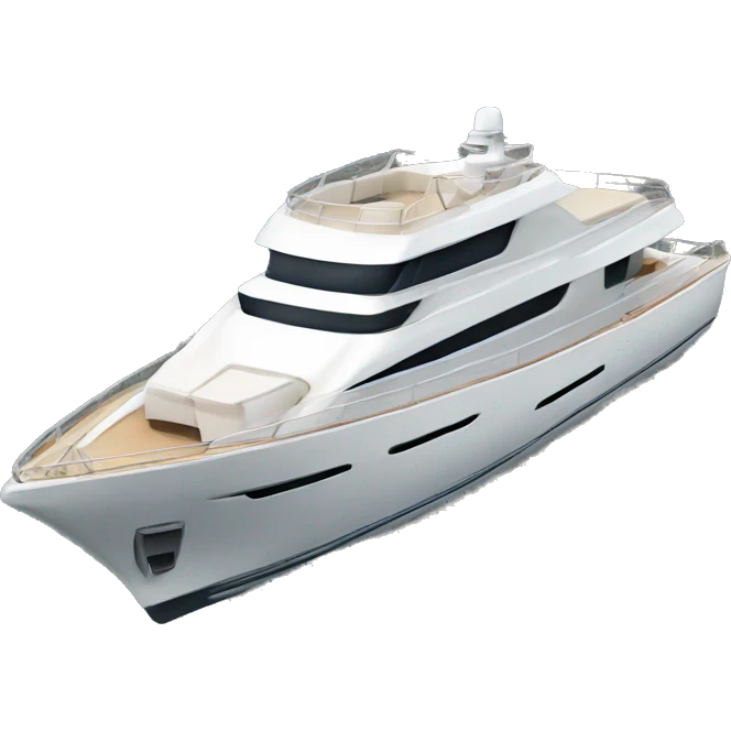 The white yacht emoji
