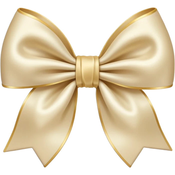 Really light cream bow emoji