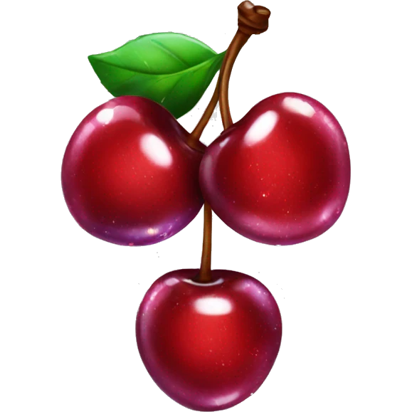 Cherry fun sparkle emoji