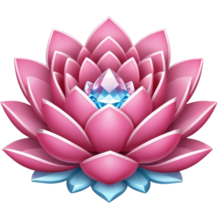 A pink pokeball with a crystal lotus  emoji