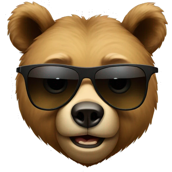 Bear with sunglasses  emoji