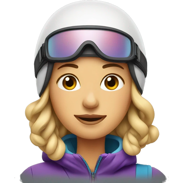 skiing woman emoji