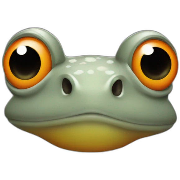 orange frog whit gray hair  emoji