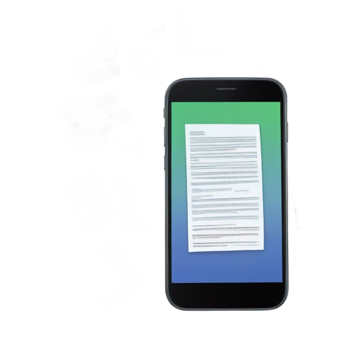 documents inside of a phone emoji