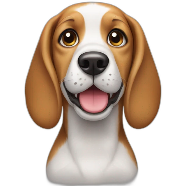 Smiling beagle emoji
