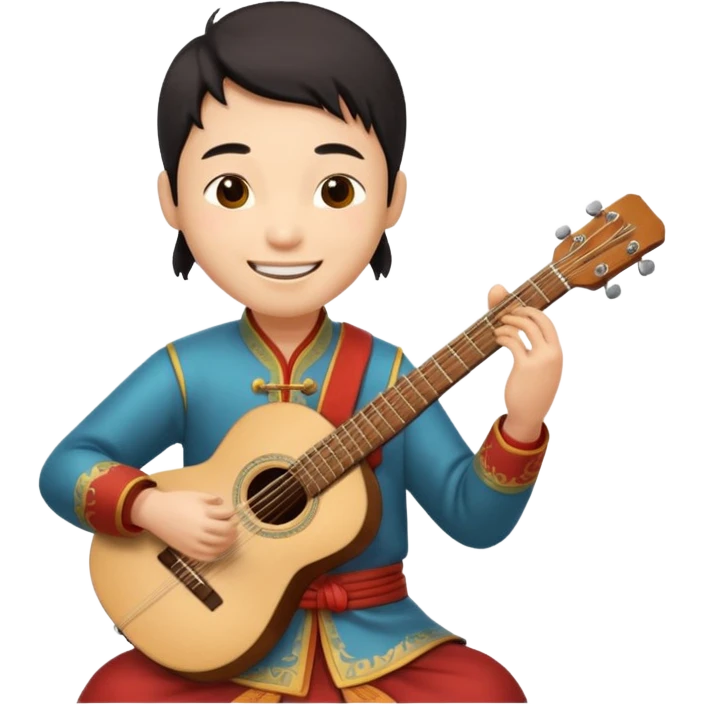 ancient chinese play guitar emoji