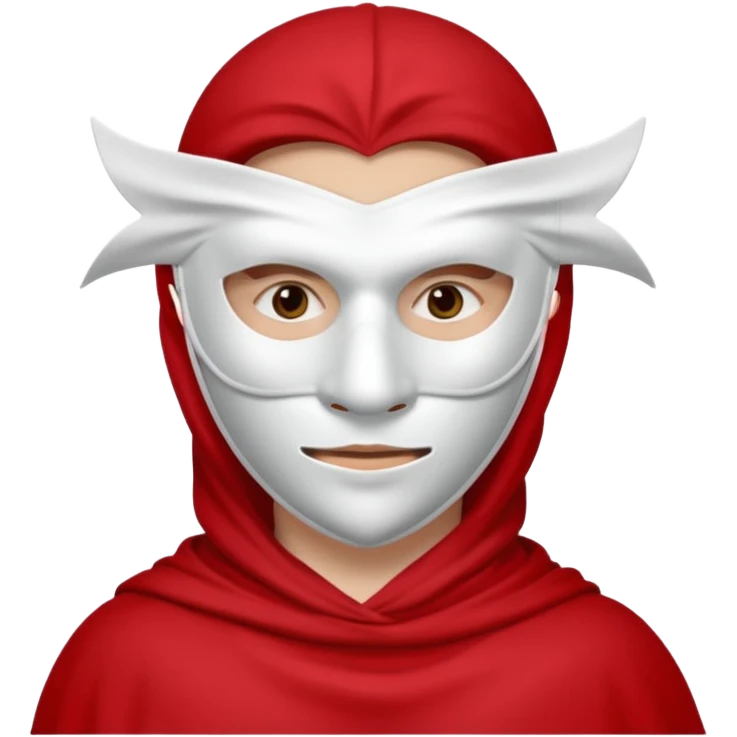 Emoji de la película La casa de papel máscara y la ropa rojo emoji