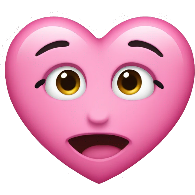 Pink heart eyes  emoji