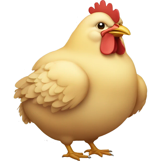 Fat chicken emoji