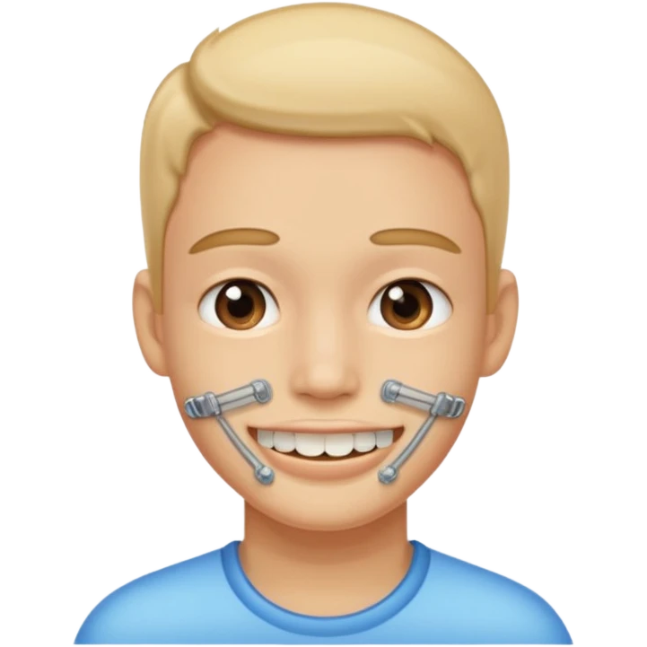face with transparent braces emoji