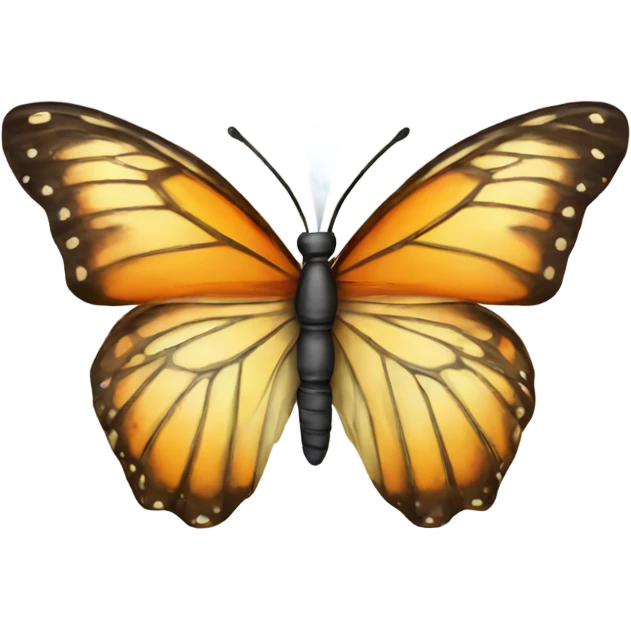Butterfly smoking a cigarette emoji