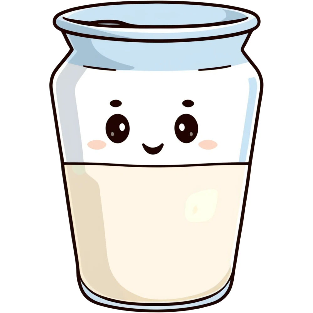 Milk on face emoji