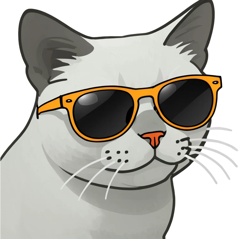 Cat with sunglasses emoji