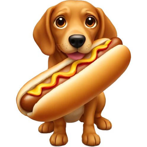 Hot Dog with Dog emoji