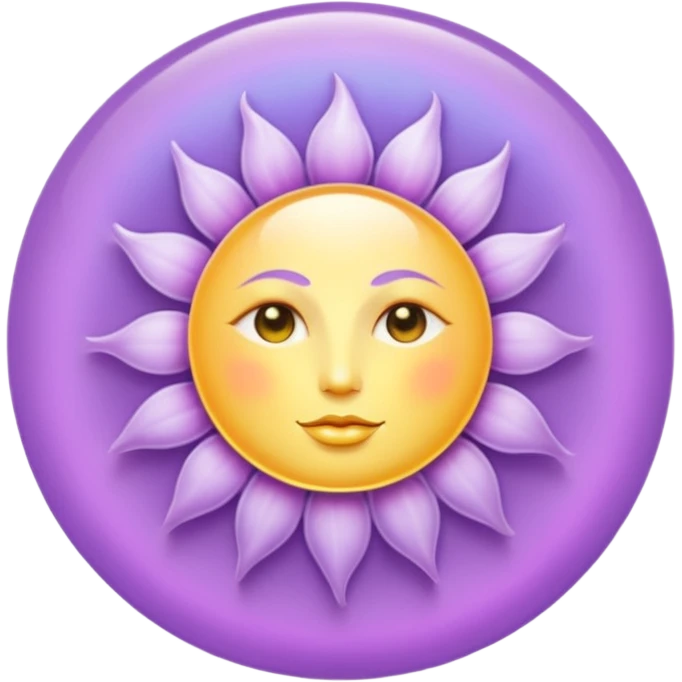 lilac mysthic sun emoji