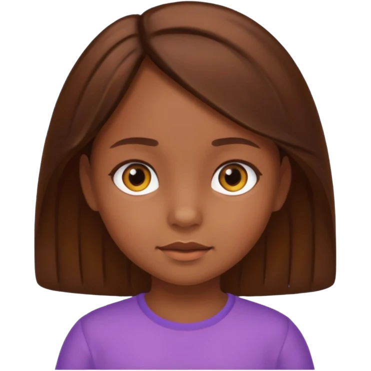 Child girl brown  emoji