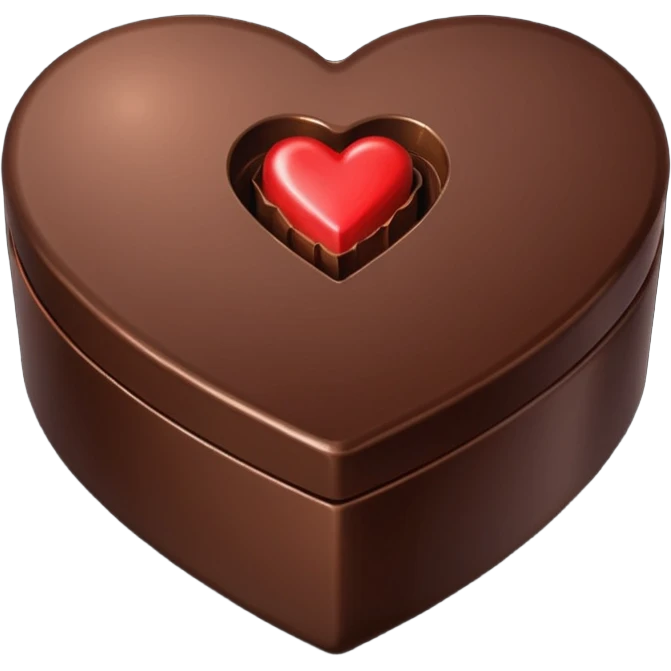 Heart shaped box of chocolate emoji