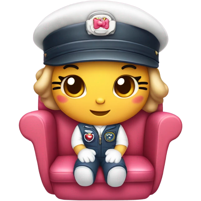 Hello kitty in the plane emoji